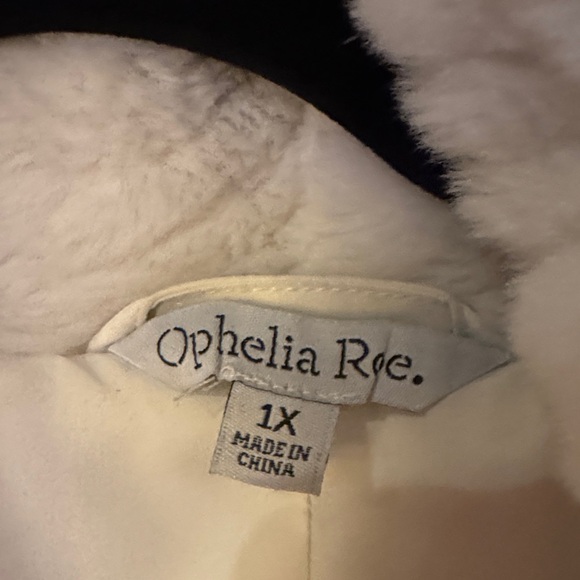 Women's White Faux Fur Jacket - Picture 2 of 3